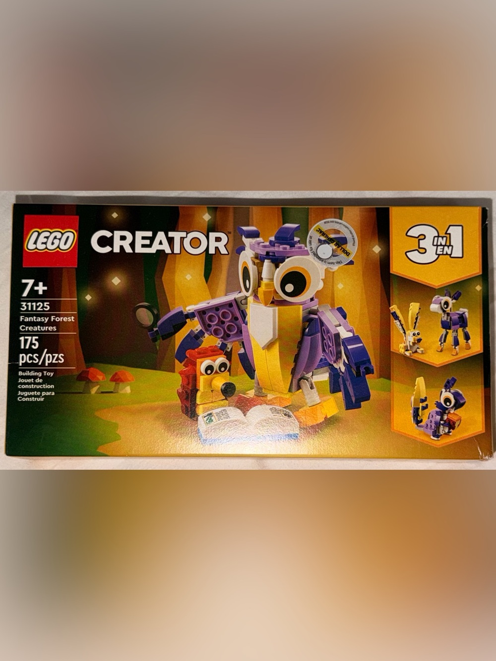 LEGO Creator Purple and Yellow Fantasy Forest Creatures 3-in-1 Set